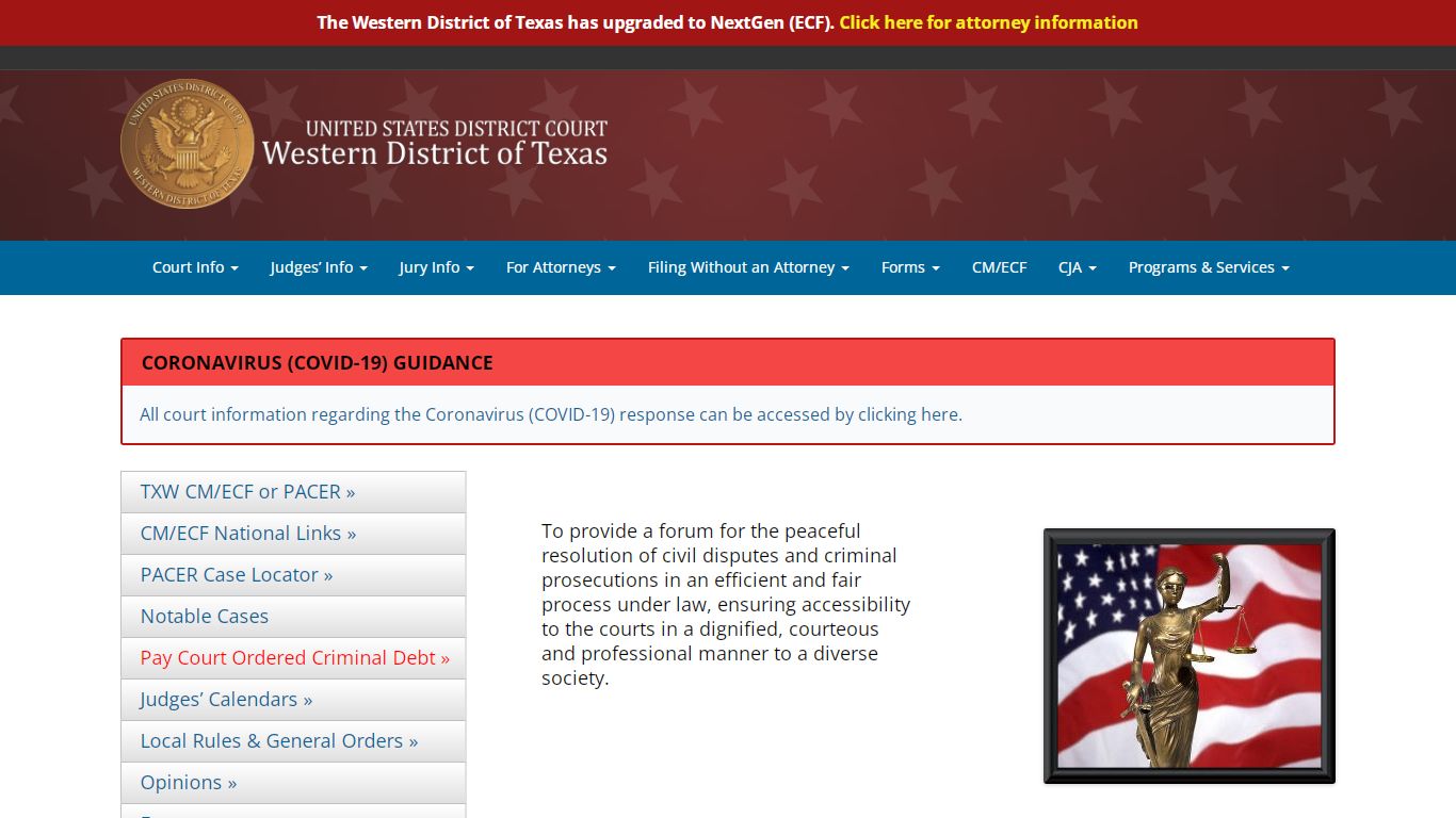 U.S. District Court – Western District of Texas - United States Courts