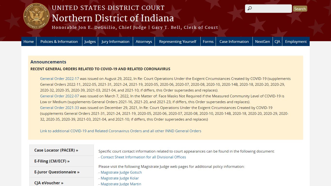 Northern District of Indiana | United States District Court